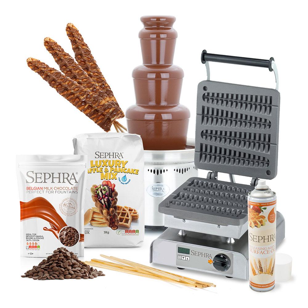 CF27R Chocolate Fountain & Long Waffle on a Stick Maker